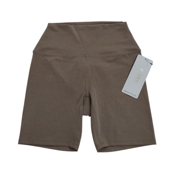 RBX Womens XS Brown High-Waisted Biker Shorts Comfortable Activewear. NWT. - Picture 2 of 6